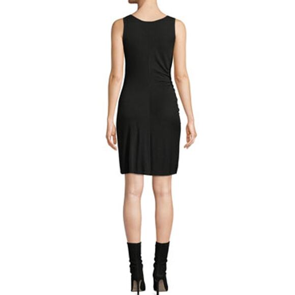 A.L.C Lelah Ruched Mini Tank Dress Scoop Neck Sleeveless Black - Picture 5 of 15